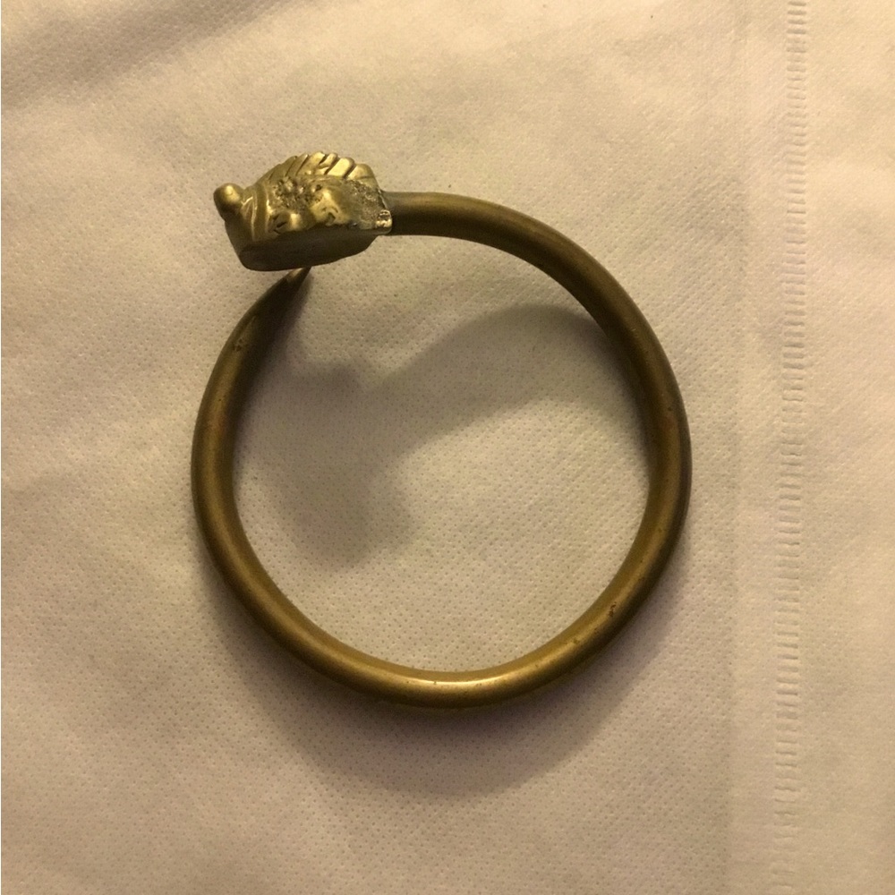 Vintage Brass Snake’s Head Armband
